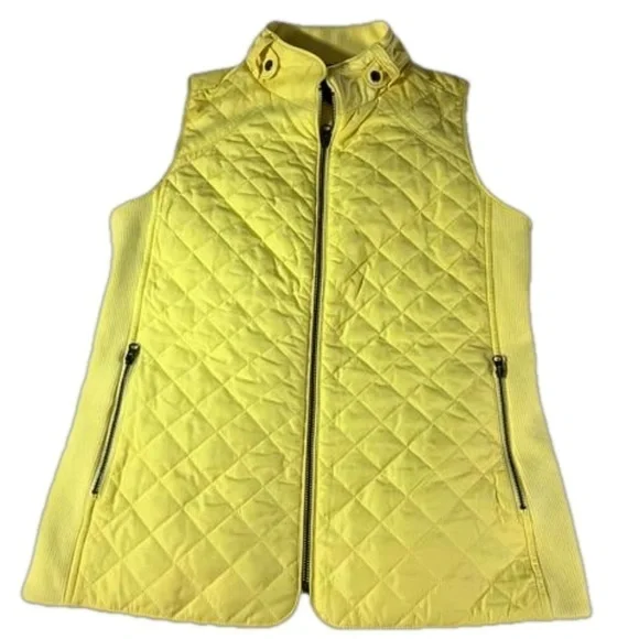 41 Hawthorn Women's Yellow Quilted Sleeveless Vest, Size Medium - Picture 4 of 11